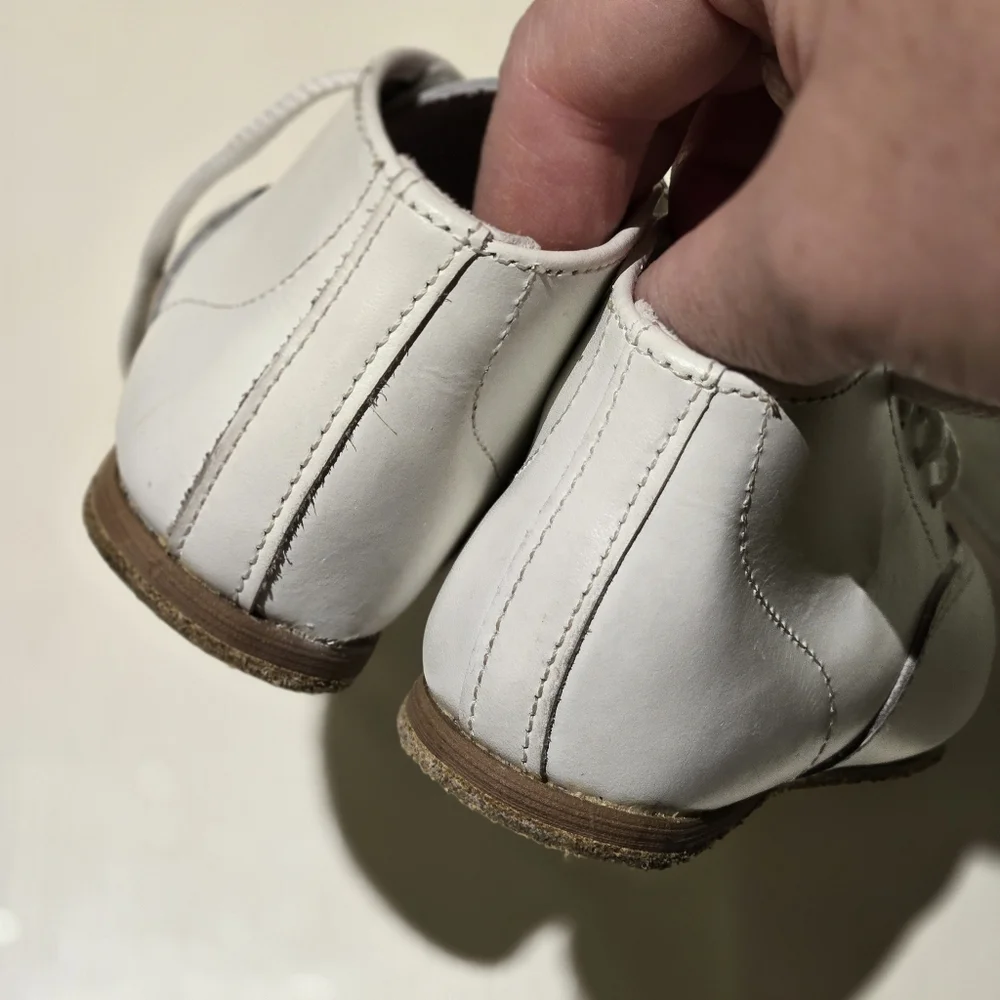 Zimmerman Finley Oxford White Leather Kids Shoes Size 5 EEE Toddler - Picture 4 of 8